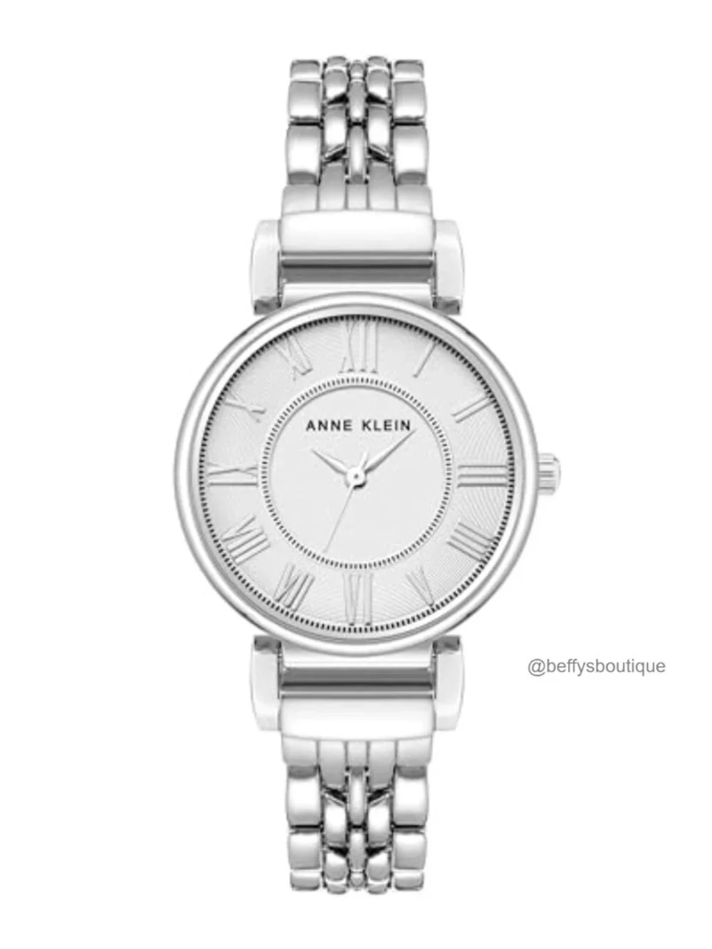 Anne Klein Women's Silver-Tone Bracelet Watch, 30mm, Roman Numeral, Quartz